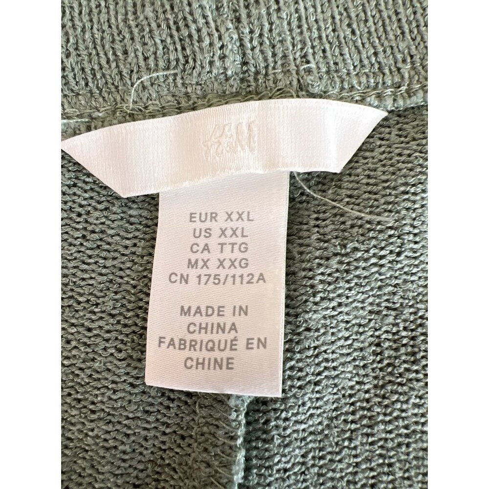 H & M XXL Khaki Green Soft Shorts Lounge or Over Swim!! - Picture 4 of 6